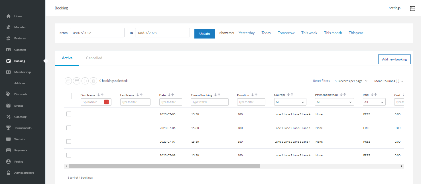 How To View Bookings At Your Venue – ClubSpark